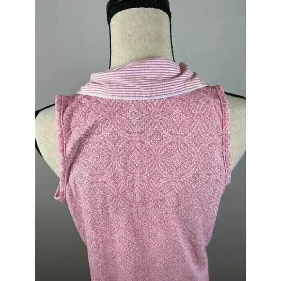 Vtg Laura Ashley Babydoll Nightgown Sleeveless Button Front Collared Bow Pink M - Picture 9 of 11